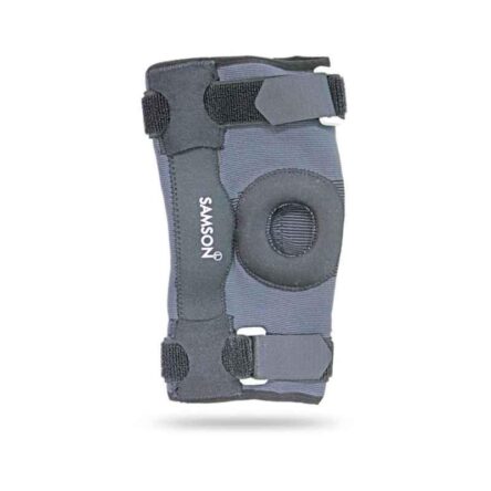 Samson Deluxe NE-0611 Black Hinged Knee Cap with Open Patella Gel Pad