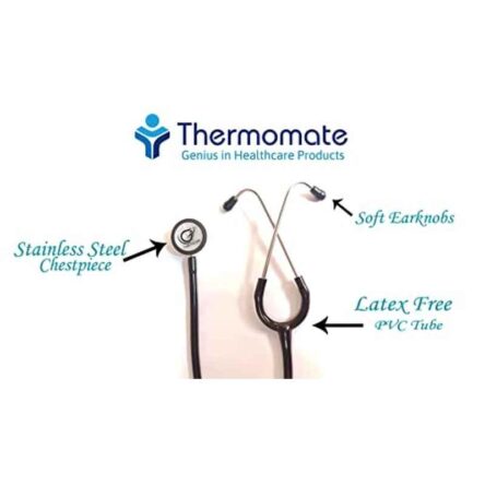 Thermomate Dual Diaphragm Chest Piece 2 Way Tube Stethoscope for Doctors