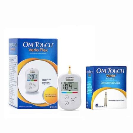 OneTouch Verio Flex Bluetooth Diabetes Test Glucometer Kit with 25 Pcs Test Strips