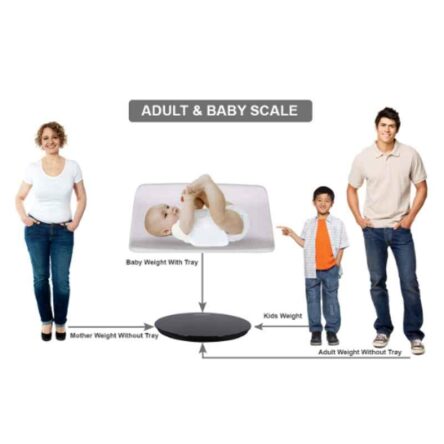 Acu-Check 180kg White & Black Digital Baby Weighing Scale