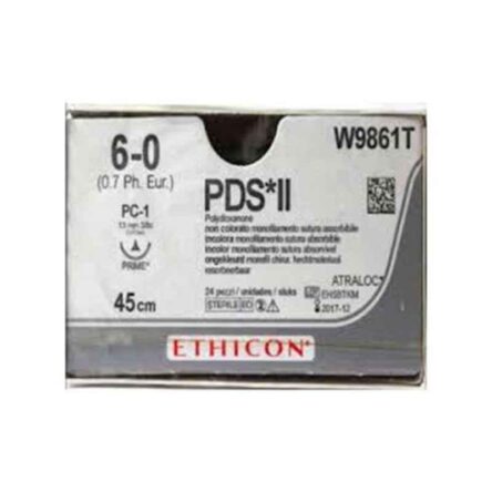 Ethicon W9861T 24 Pcs Undyed PDS II Polydioxanone Suture Box