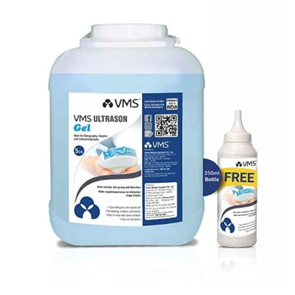 VMS 5L Blue Ultrason Ultrasound Gel Jar with 250ml Ultrasound Gel