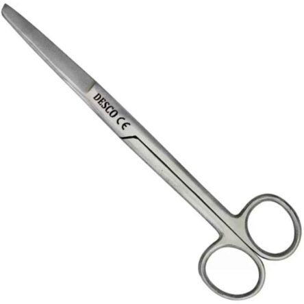 Desco 5 inch Stainless Steel Straight Blunt Sharp Dressing Scissor