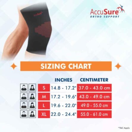 AccuSure Small Knee Cap Support Sleeve for Men & Women