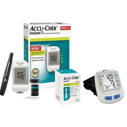 Dr. Morepen BP-09 Blood Pressure Monitor & Accu-Chek Instant S Meter Glucometer