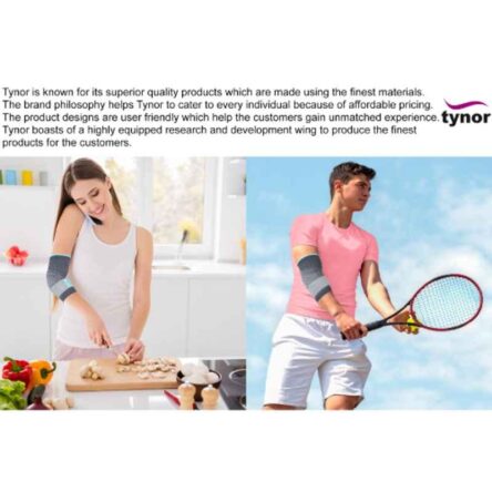 Tynor E48DAZ Nylon & Spandex Grey Urbane Elbow Support