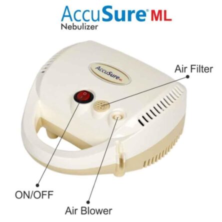 AccuSure ML Nebulizer Compressor Nebulizer Machine with Mouth Piece