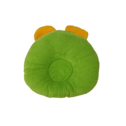 Fairbizps Cotton Cat Design Green Baby Pillow with Memory Foam