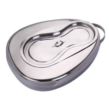 Fast Life Women’s Durable Stainless Steel Silver Bed Pan