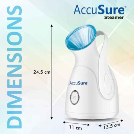 Accusure White & Blue Nano Ionic Facial Steamer