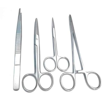 Forgesy 4 Pcs Stainless Steel Suturing Instrument Set