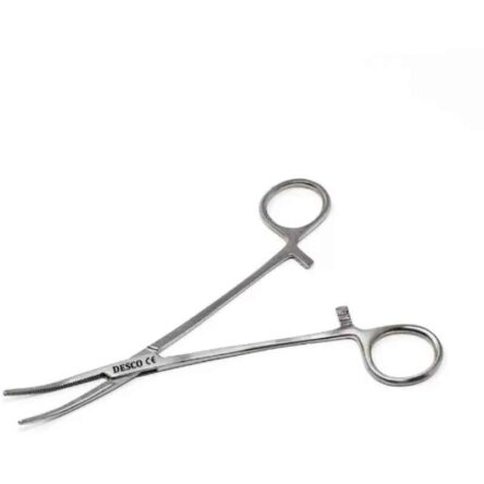 Desco 8 inch Stainless Steel Kelly Artery Curved Hemostats Forceps