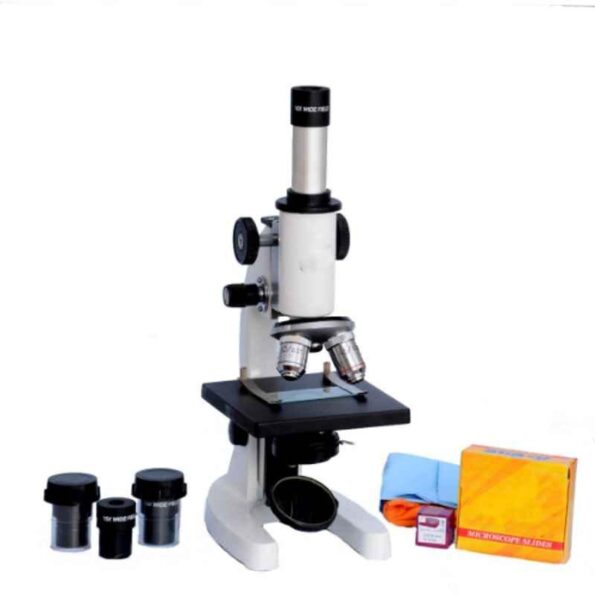 ESAW HX-AK1G-NEUY 100-675x Student Compound Microscope with 10x & 15x Wide Field Eyepieces Kit