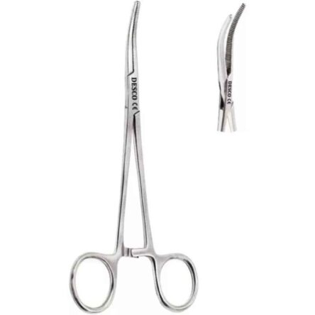 Desco 8 inch Stainless Steel Kelly Artery Curved Hemostats Forceps