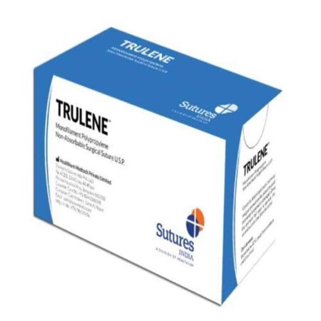 Trulene 12 Foils 3-0 USP 60mm Straight Cutting Monofilament Polydioxanone Non Absorbable Suture Box