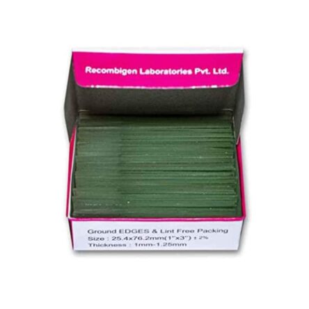 Clear & Sure 25.4×76.2mm 50 Pcs Frosted Microscope Glass Slide & 22x22mm 50 Pcs Microscope Cover Slips Combo