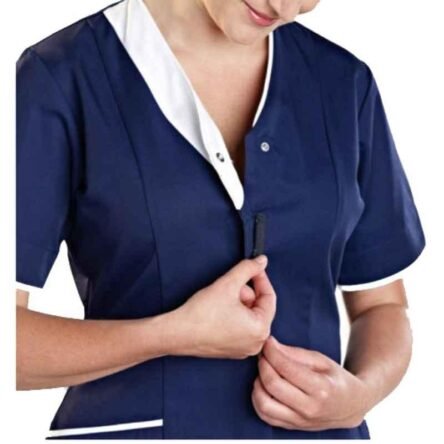 Superb Uniforms Polyester & Viscose V Neck Medical Tunic Set for Women