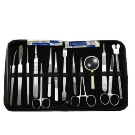 Forgesy 16 Pcs Stainless Steel Matt Finish Silver Dissection Kit with Black Pouch