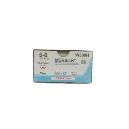 Ethicon NW5079 Mersilk 5-0 Black Braided Suture