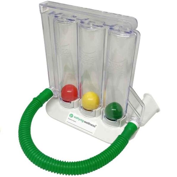 Sahyog Wellness Three Balls Breathing Respiratory Lung Exerciser with 1 Tube