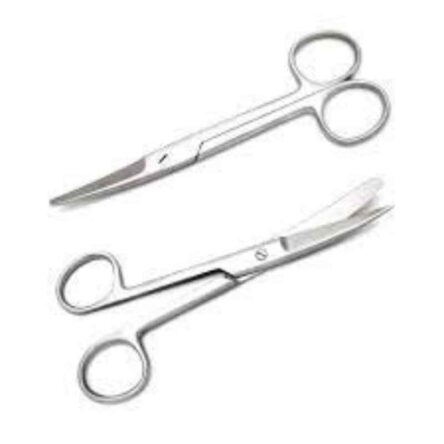 Forgesy 2 Pcs 6 inch Surgical Straight & Curved Sharp/Blunt Dressing Scissor Set