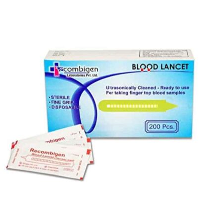 Recombigen 200 Pcs Stainless Steel Blood Glucometer Lancet Box