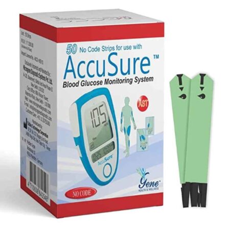 AccuSure 50 Pcs Multicolor Blood Glucose Test Strips Set