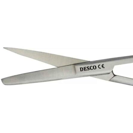 Desco 5 inch Stainless Steel Straight Blunt Sharp Dressing Scissor