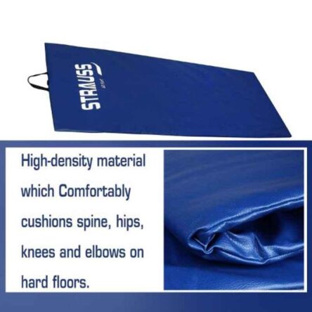 Strauss 68×24 inch 10mm Blue Foldable Yoga Mat