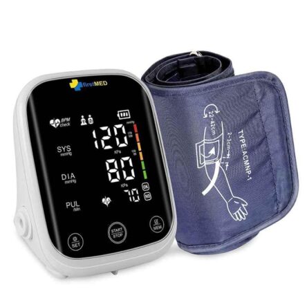 Firstmed Black & White Automatic Digital Talking Blood Pressure Monitor with Large Touch Screen & C-Type USB