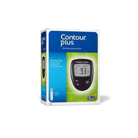 Contour Plus Blood Glucose Monitoring System with 25 Pcs Blood Glucose Test Strips (Pack of 2)