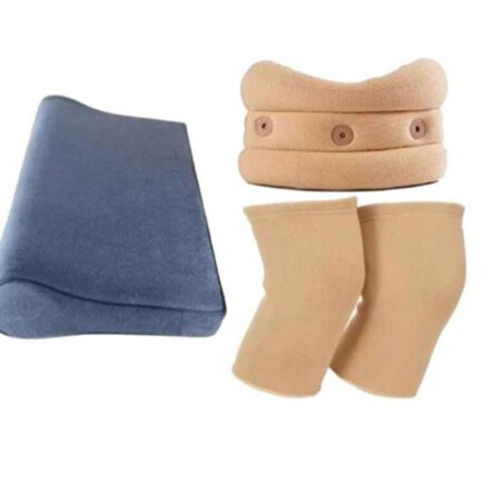 Divine Medicare 12-15cm Beige & Blue High Density PU Foam Cervical Collar