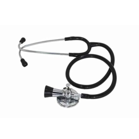 H Das Black Bell Type Stethoscope with Fetoscope for Adult