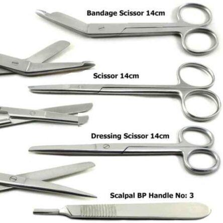 Forgesy 4 Pcs Stainless Steel Surgical Operating Instruments Kit