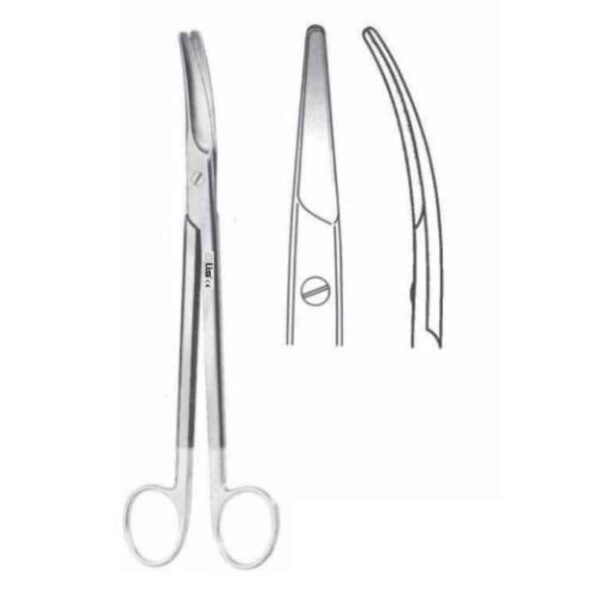 Alis 23.0cm/9 inch Werttheim Straightongly Curved Parametrium Scissors