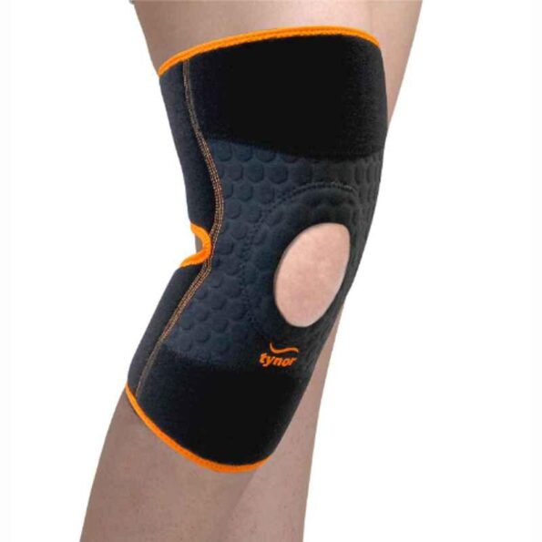 Tynor Neoprene Black & Orange Knee Support Wrap