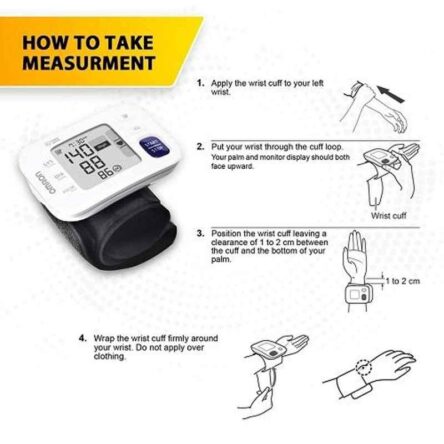 Omron HEM-6181 White Fully Automatic Wrist Blood Pressure Monitor