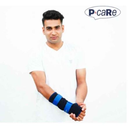 P+caRe Neoprene Black & Blue Wrist Wrap