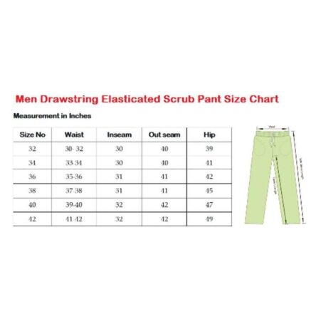 Superb Uniforms Polyester & Viscose Sky Blue Scrub Pant for Men