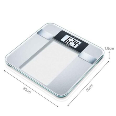 Beurer BG 13 150kg Glass LCD Display Diagnostic Weighing Scale