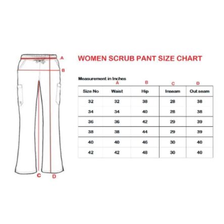 Superb Uniforms Polyester & Viscose Royal Blue Best Scrub Pant for Women