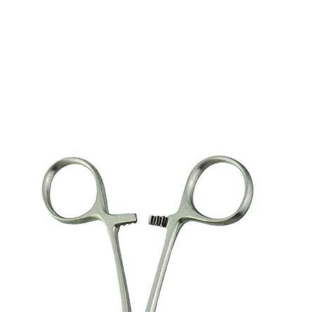 Forgesy NEO19 5 inch Silver Stainless Steel Straight Mosquito Forceps