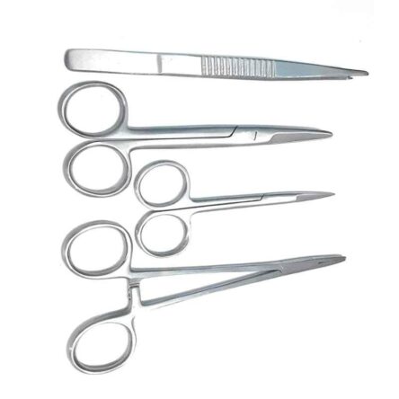 Forgesy 4 Pcs Stainless Steel Suturing Instrument Set
