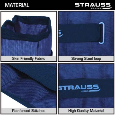 Strauss 41x19x3.5cm Neoprene Blue Adjustable Ankle Weight