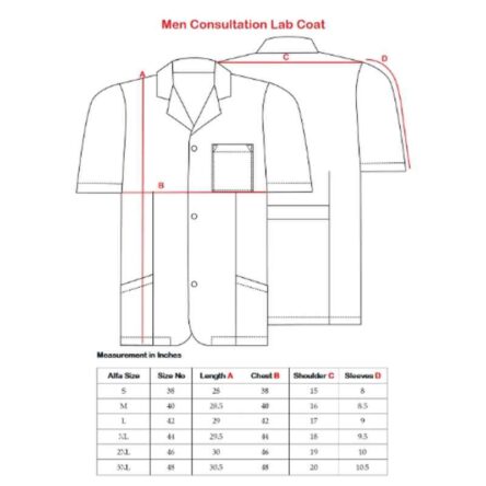 Superb Uniforms Polyester & Cotton White Short Sleeves Consultation Coat