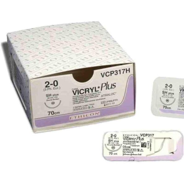 Ethicon VP2350 Vicryl Plus 1 Violet Braided Antibacterial Suture