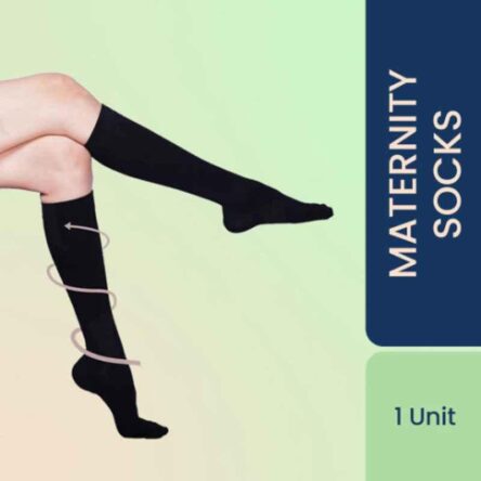 Sorgen Microfiber Black Maternity Support Socks