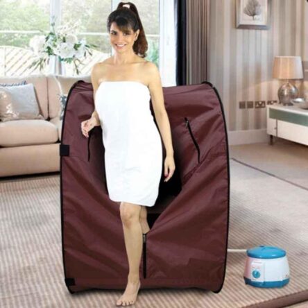 Kawachi 750W Chocolate Brown Panchkarma Swedan Portable Steam Sauna Bath for Health & Beauty Spa at Home