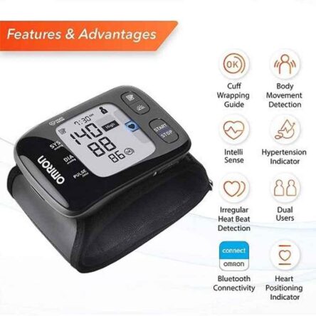 Omron HEM-6232T Black Wrist Blood Pressure Monitor