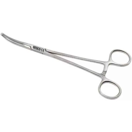 Desco 8 inch Stainless Steel Kocher Artery Curved Tissue Forceps